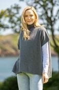 Merino Wool &amp; Cashmere Short Sleeve Sweater Dark Grey image