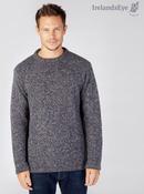 Men's Crew Neck Wool and Cashmere Sweater Navy marl - S image