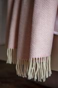 Wool and Cashmere Baby Pink Throw Col: 1430