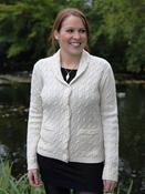 Aran Cowl Neck Cardigan Wool/ Cashmere image