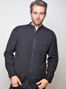 Traditional Grandfather Shirt Black - S image