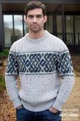 Unisex Jacquard Sweater Oatmeal - S