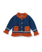 Baby Roll Neck Cardigan Denim - S image