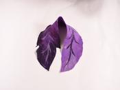 Felt Wool Leaf Scarf Purple image