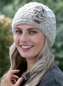 Aran Trellis Pullon Hat Oatmeal image