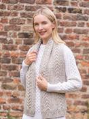 Wool and Cashmere Aran Scarf Fleck image