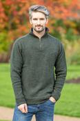 Halfzip Sweater Lambswool A227 - Green Marl / S
