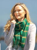 100% Cashmere Scarf Green Yellow - One Size image