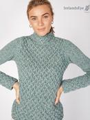 Luxurious Wool &amp; Cashmere Trellis Sweater - Ocean Mist - XS image