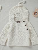 Baby Handknit Irish Aran Hoody - S image