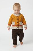 Baby Roll Neck Cardigan Mustard - S image