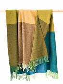 Lambswool Throw Blue Green Mustard Col. 612 image