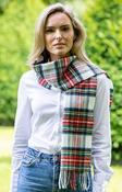 100% Lambswool White Stewart Tartan image