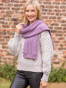 Wool and Cashmere Aran Scarf Lavender image