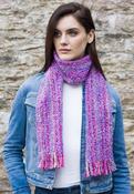 Mohair Viscose Scarf Purple Pink Mix