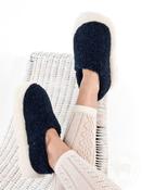 Navy Blue Wool Slippers - 41-42 image