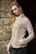 Cable Knit Side Zip Cardigan Parsnip - Parsnip / M image