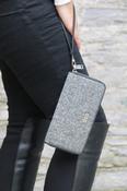 Mucros Weavers Tweed Wallet Grey Herringbone  Col: 1