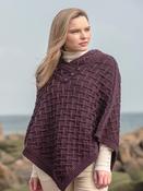 Super Soft Poncho Plum