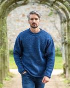 100% Donegal Roll Neck Sweater Light Blue - S image