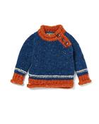 Baby Roll Neck Crew Neck Sweater Blue - S image