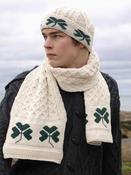 Aran Shamrock Scarf Merino Wool - unisex image