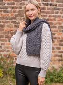Wool and Cashmere Aran Scarf Slate image