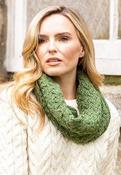 Super Soft Aran Snood Green B859