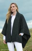 Ladies Tweed Cape Charcoal - Small - Medium image