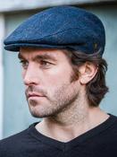 Trinity Flat Cap Blue Herringbone col.34 - Blue Herringbone / S image