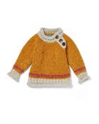 Baby Roll Neck Crew Sweater Mustard - S image