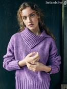 Slouchy Funnel Neck Sweater Lilac image
