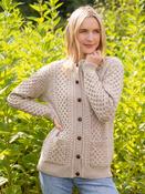 Ladies Cable Knit Cardigan Parsnip