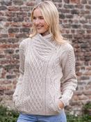 Aran Cable Knit Side Zip Parsnip image