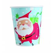 Colourful Santa 9oz Cup (8pk) - Cups