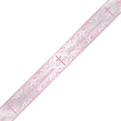 Communion Pink Foil Banner 9ft - Communion Party Pink