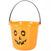Orange Pumpkin Bucket  | Halloween Decorations image