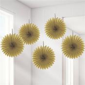 Gold Paper Mini Fan Decorations | Party Decorations