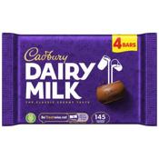 Cadbury Dairy Milk Chocolate Bar 4 Pack - Bars