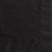 Midnight Black Napkins - 33cm (20pk)| Solid Colour Partyware