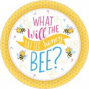 What Will It Bee? Paper Plates 26cm (8pk) | Baby Shower Accessories image
