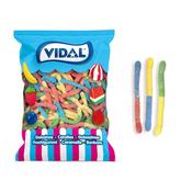 Vidal Sour Worms 1.5kg | Strawberry &amp; Raspberry Gummies | SweetCo.ie