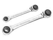 Facom - 2Pc Metric 4in1 Straight Ratchet Ring Spanner Set image