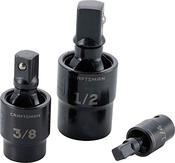 Welzh Werkzeug Universal Joint Impact Sockets 3-Piece Set 1/4 3/4 1/2 (S2 STEEL)