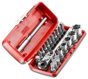 Facom R1PICO 1/4″ Drive Flexi Ratchet, Screwdriver Bit &amp; Socket Set image