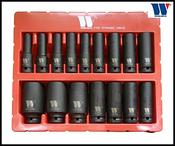 Dynamic Wall Deep Impact Sockets, 10 - 32 mm -16 Pcs. WW-4162 image