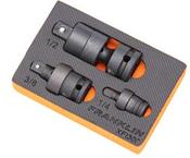 Franklin 3 piece Impact Universal Joint Set 1/4" 3/8" 1/2" drive image