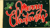 CHRISTMAS 5FT X 3FT FLAG - HOLLY