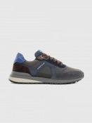 Ambitious - Teddy Panel Sneaker, Grey/Navy, Trent image