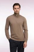 Eden Park - Wool Blend Trucker Neck Quarter-Zip, Coffee Beige image
